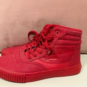 Levi's Vibrant Red High-Top Sneakers